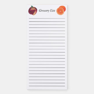 Grocery List Peach and Orange Lined Notepads