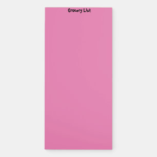 Grocery List Pink Magnetic Notepad
