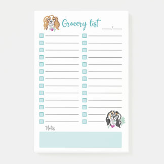 Grocery list | post it | Cavalier design Post-it Notes