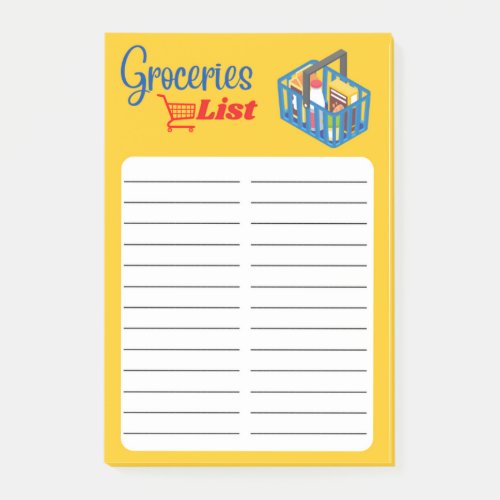 GROCERY LIST POST_IT NOTES