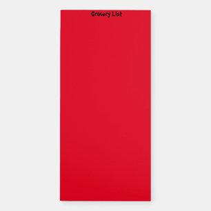 Grocery List Red Magnetic Notepad
