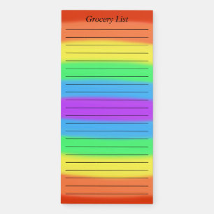 Grocery List with Rainbow Blends Notepads