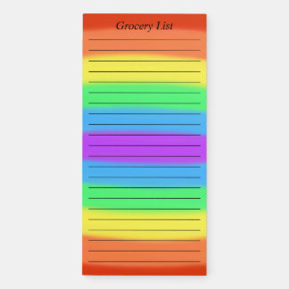 Grocery List with Rainbow Blends Notepads
