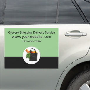 Grocery Shopping Delivery Service Car Magnet