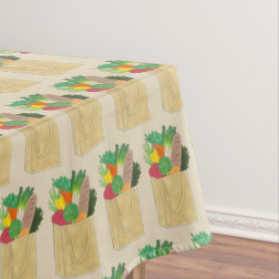 Grocery Shopping Greenmarket Market Fruit Veggies Tablecloth