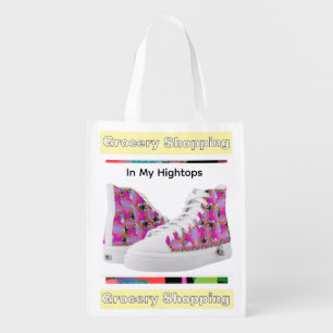 Grocery Shopping In My Hightops Reusable Foldable Bag