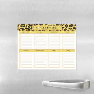Grocery Shopping List Leopard Magnetic Dry Erase Sheet