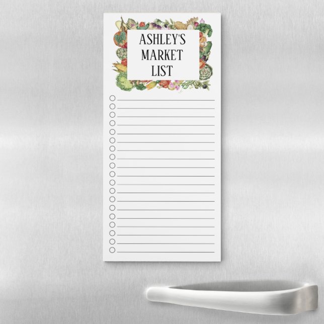 Grocery Shopping List Magnetic Notepad (In Situ)