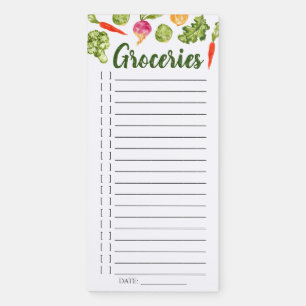 Grocery shopping list Magnetic Notepad