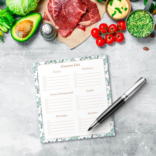Grocery Shopping List Notepad