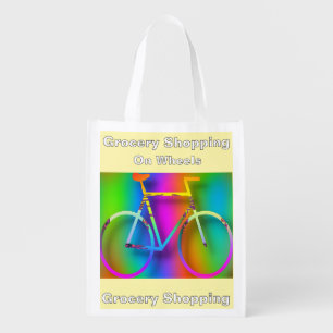 Grocery Shopping On Wheels Bike Reusable Foldable Bag