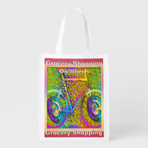 Grocery Shopping On Wheels Reusable Foldable Bag