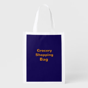 Grocery Shopping Reusable Foldable Dk Blue Bag
