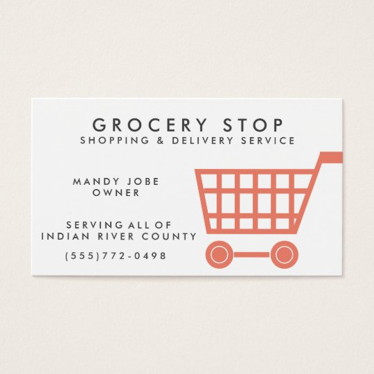 Grocery Shopping Service Business Card