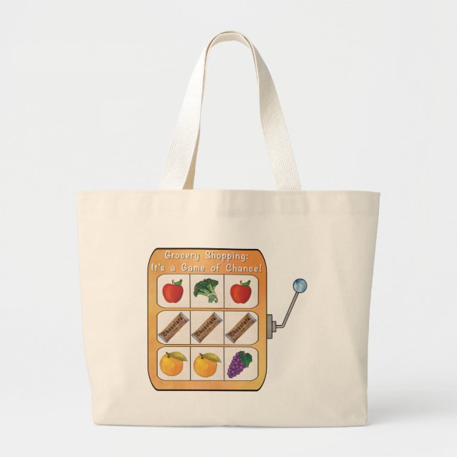 Grocery Shopping Slot Machine  Large Tote Bag (Front)