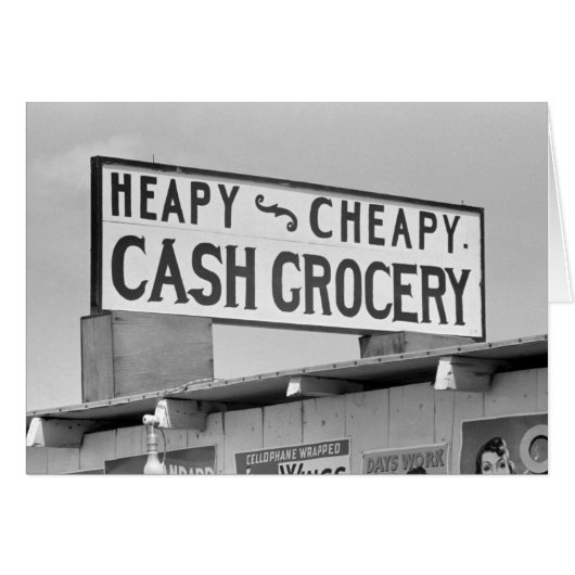 Grocery Sign, 1939 Cards (Front Horizontal)
