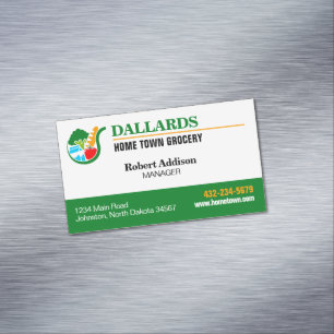 Grocery Store Business Card Magnet