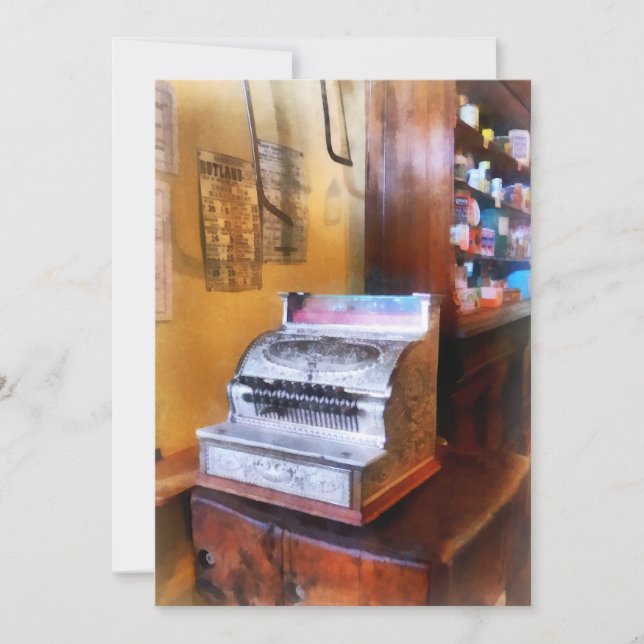 Grocery Store Cash Register Invitation (Front)