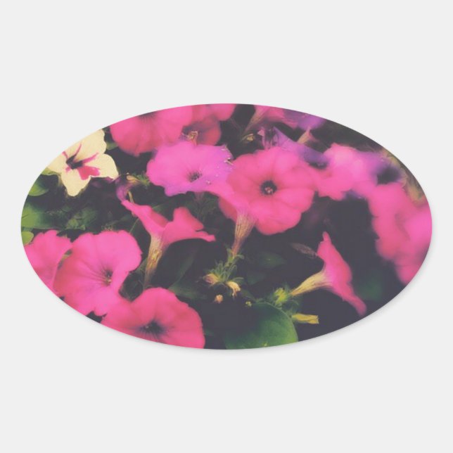 Grocery Store Flowers Oval Sticker (Front)