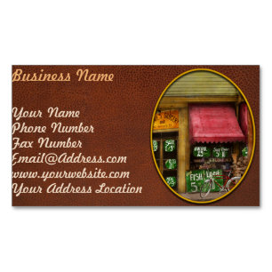 Grocery - The neighborhood grocer 1939 Business Card Magnet