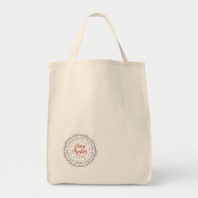 Grocery Tote Bag Jane Austen Period Dramas (Front)