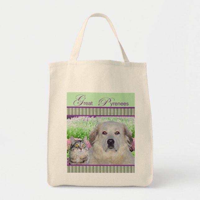 Grocery Tote w/Great Pyr & Buddy Bag (Front)