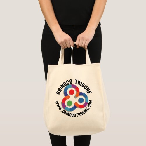 Grocery tote with 2 rounded logos