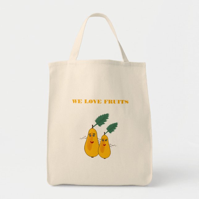 Grocery Tote with pears Bag (Front)