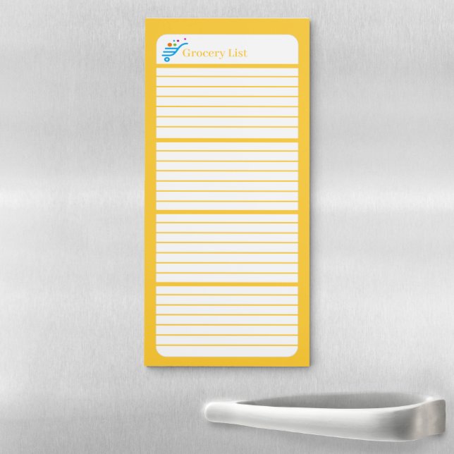 Grocery Yellow To Do List Magnetic Notepad (In Situ)