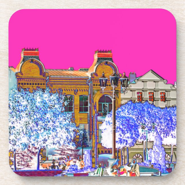Grodno Belarus Architecture Beverage Coaster (Front)