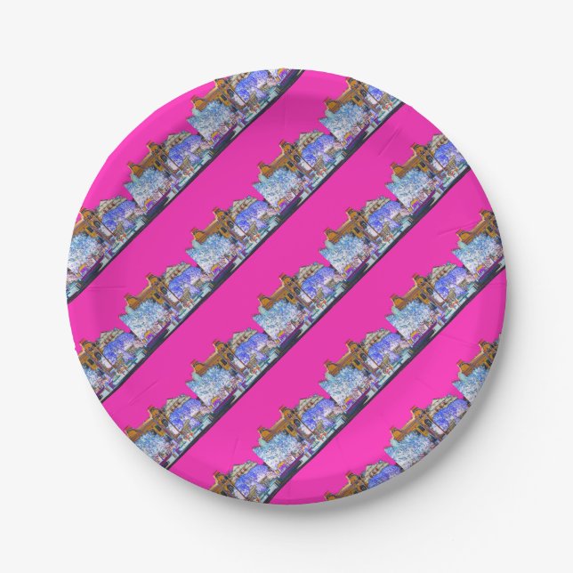 Grodno Belarus Architecture Paper Plates (Front)