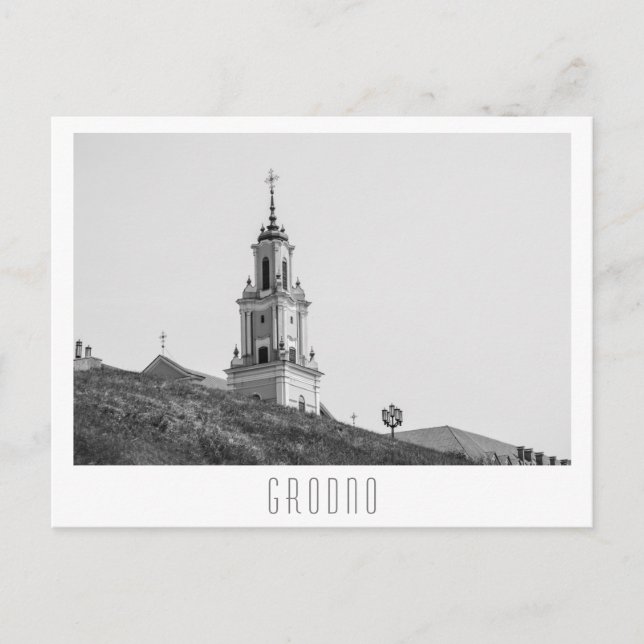 Grodno Belarus City Architecture Minimalism Postcard (Front)