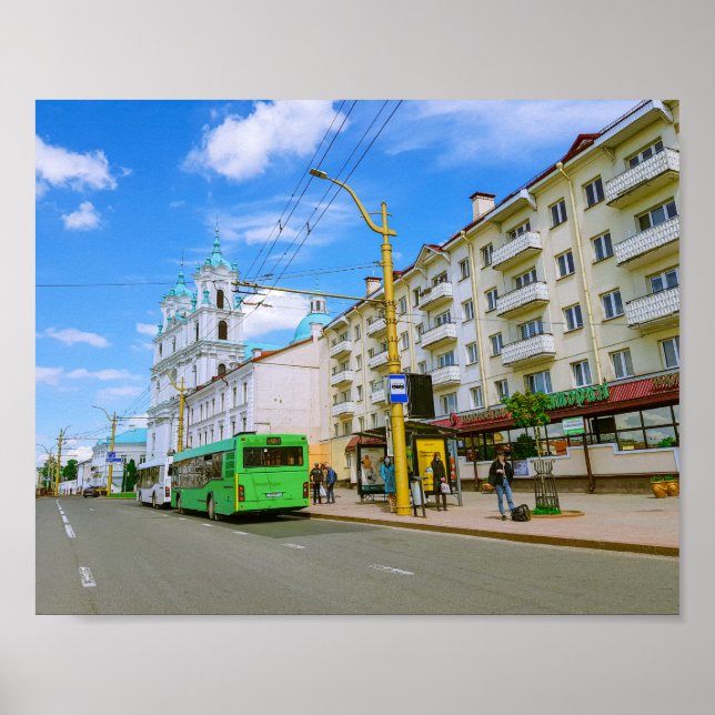 Grodno Belarus Cityscape Architecture City View Poster (Front)