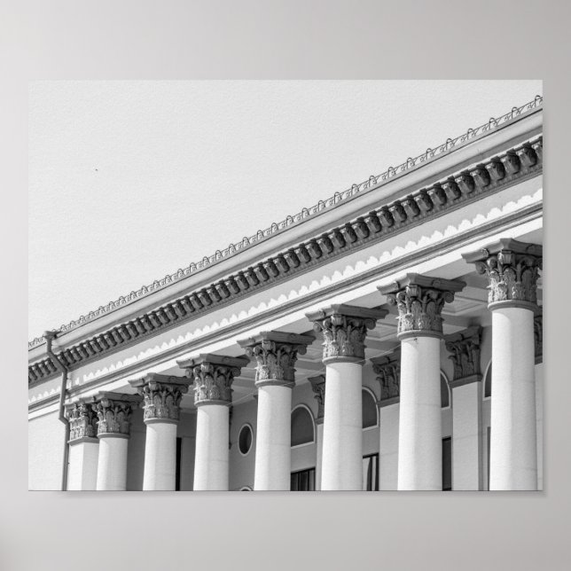 Grodno Belarus Soviet Architecture Minimalism  Poster (Front)