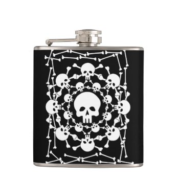 Grog Pirate Skulls Flask by imagefactory at Zazzle