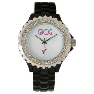 GROG Rinestone Watch with Democratic Donkey