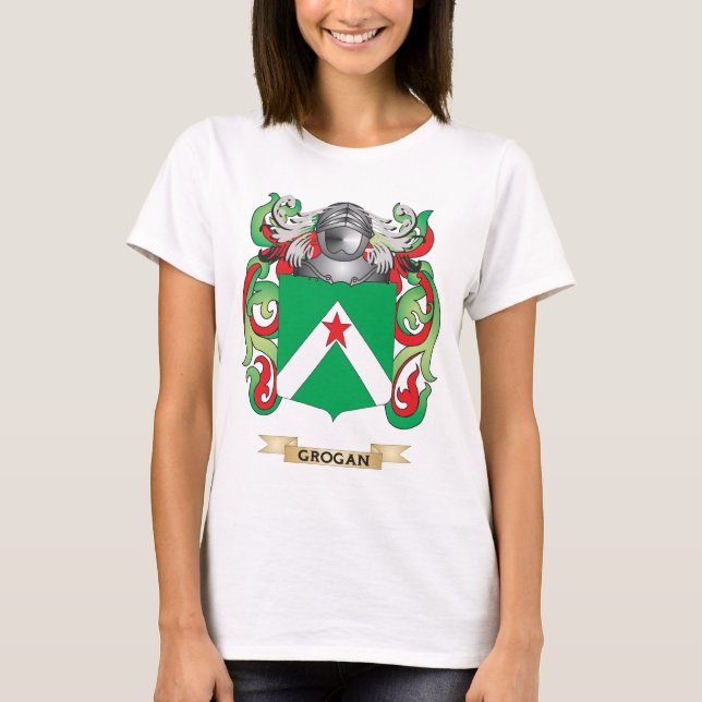 Grogan Coat of Arms (Family Crest) T-Shirt (Front)