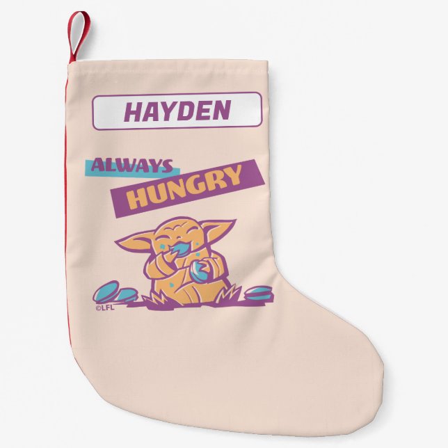 Grogu - Always Hungry Small Christmas Stocking (Front)