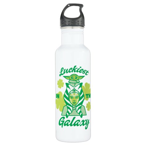 Grogu and Ahsoka Luckiest in the Galaxy Stainless Steel Water Bottle