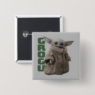 Grogu Character Name Graphic Button