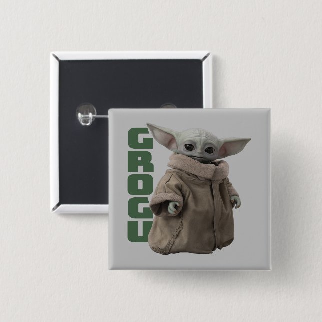 Grogu Character Name Graphic Button (Front & Back)