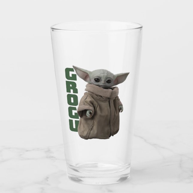 Grogu Character Name Graphic Glass (Front)
