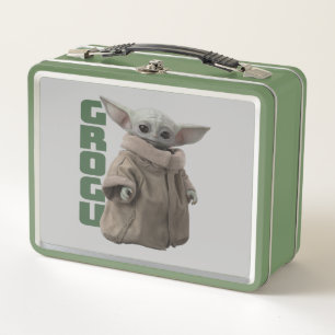 Grogu Character Name Graphic Metal Lunch Box