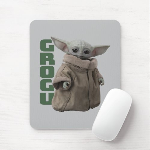 Grogu Character Name Graphic Mouse Pad