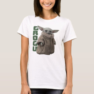 Grogu Character Name Graphic T-Shirt