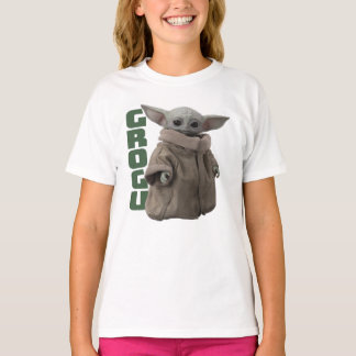 Grogu Character Name Graphic T-Shirt