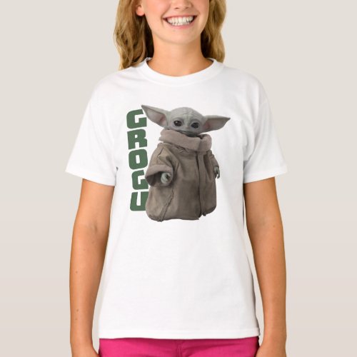 Grogu Character Name Graphic T_Shirt