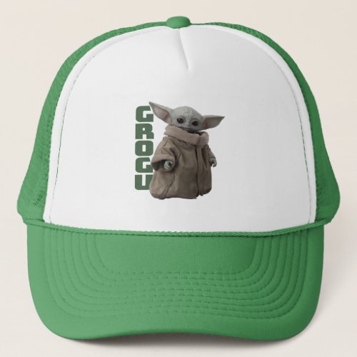 Grogu Character Name Graphic Trucker Hat