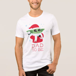 Grogu Christmas Baby Shower Dad to Be Tri-Blend Shirt