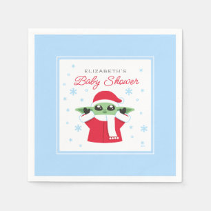 Grogu Christmas Baby Shower Napkins